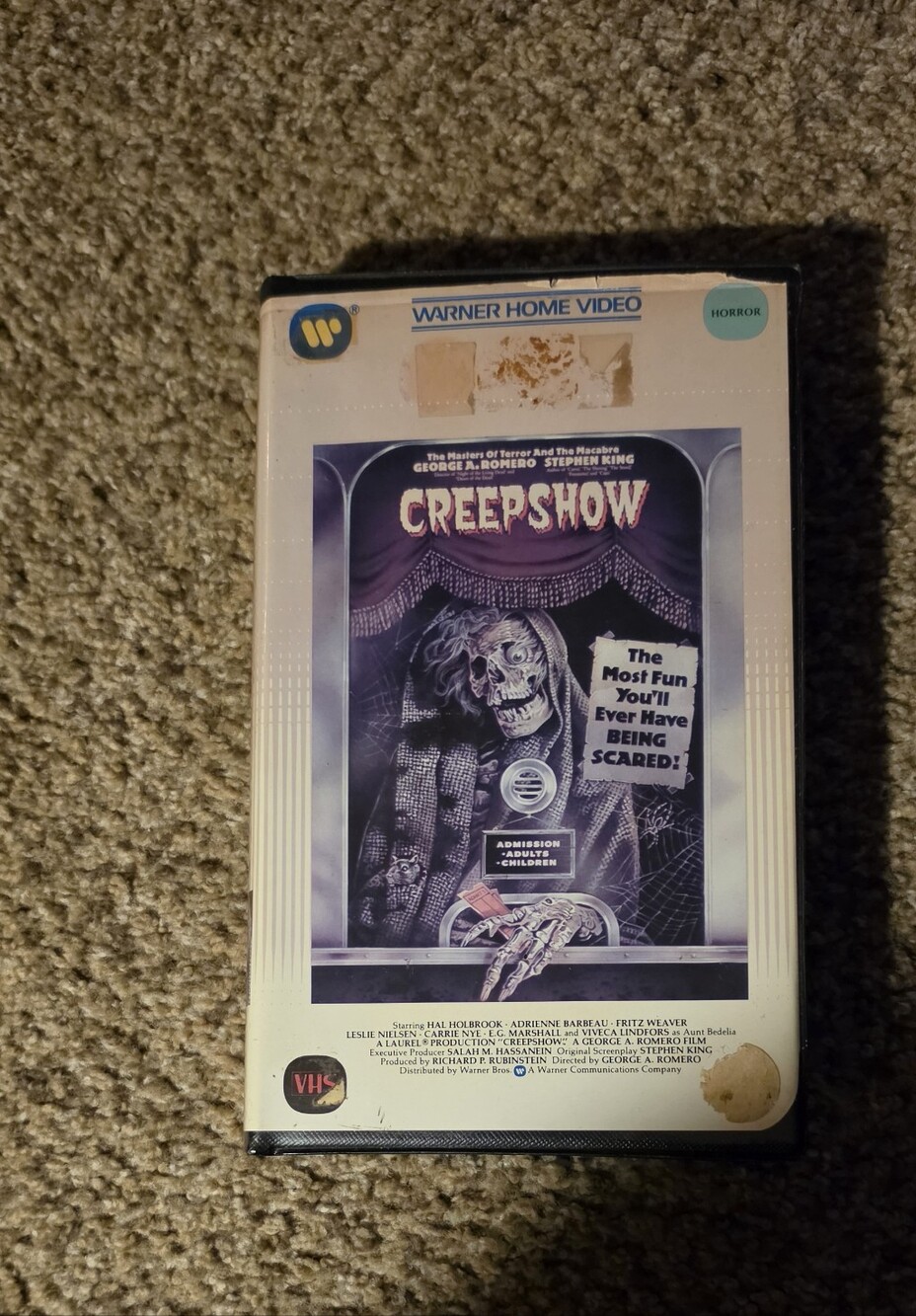 Warner Bros. Creepshow VHS Cover Art in Clamshell Case